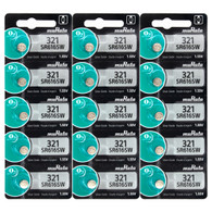 Murata SR616SW / 321 Button Coin Cell Silver Oxide Battery 15 Pack