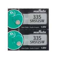 Murata 335 SR512SW Silver Oxide Watch Battery 1.55v [2-Pack]