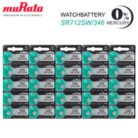 Murata Silver Oxide 1.55V Batteries Size SR712SW (346) (Pack of 25)