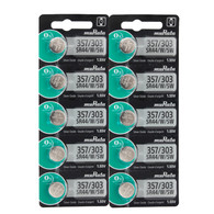 Murata Hologram SR44W 303 357 Silver Oxide Watch Batteries (10 Pcs)