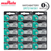 361 x 15 NEW! Murata Silver Oxide Batteries 1.55V - SR721SW, 361, SR721W