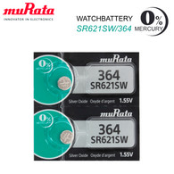 2 X Murata 364 SR621SW Button Cell Batteries 
