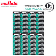 40pcs Murata 364 Sr621sw Silver Oxide Watch Battery 1.55v