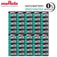 Murata 364 - SR621SW Button Cell Zero Mercury Battery x 50