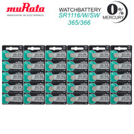 MURATA 365 366 SR1116W BATTERY NEW SEALED Authorize Seller 30 Pack