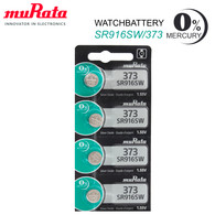 4 x Murata Silver Oxide Button Cell Watch Battery 0% Mercury [373:SR916SW]