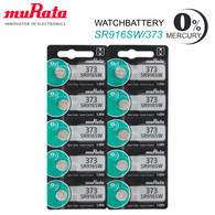 Murata Battery 373 Sr916Sw Silver Oxide 1.55V Battery 10 Pack