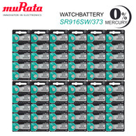 60 x MURATA 373/SR916SW Silver Oxide Batteries 1,55V