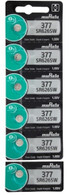 MuRata 377 Silver Oxide Button Battery (6 Pack)