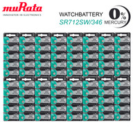 80 Pcs Murata #346 SR712SW 1.55V Silver Oxide Watch Battery 