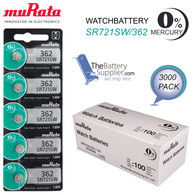 Murata 362 (SR721SW) 1.55V Silver Oxide Watch Battery (3000 Wholelsale Pack)