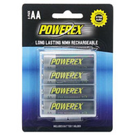 Powerex AA 2700mAh NiMH Rechargeable Batteries w/holder- 4 Batteries Per Pack