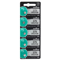 Murata Silver Oxide Batteries Size 379 (SR521SW)(Pack of 5)