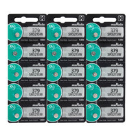 15 Murata 379 Button Cell Silver Oxide Sr521sw Watch Battery (3 Packs of 5 Batteries)
