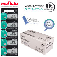 MURATA 379 SR521SW (800 pieces) Watch Battery US Seller 800 Wholesale Pack