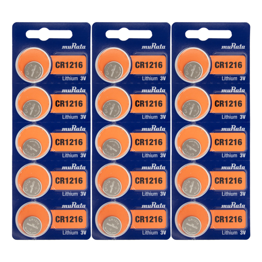 15pcs Murata CR1216 Coin Cell 3V Lithium Watch Battery Made In Japan ...