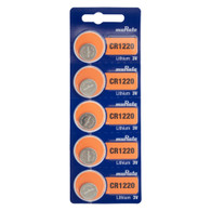 Murata CR1220 40mAh 3V Lithium (LiMnO2) Coin Cell Watch Battery - 5 Pieces