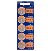 CR1616 MURATA LITHIUM COIN CELL BATTERY 5-PACK