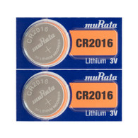 Murata CR2016 Battery - 3 Volt Lithium Coin Cell Battery Pack of 2