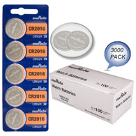 CR2016 MURATA LITHIUM COIN CELL - 3000 WHOLESALE PACK