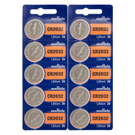 CR2032 MURATA LITHIUM COIN CELL BATTERY 10-PACK