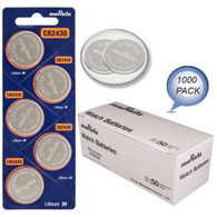 1000 x MuRata - CR2430 3V Lithium button Cell Battery Wholesale Pack