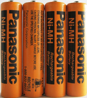 4 Pack Panasonic NiMH AAA Rechargeable Battery for Cordless Phones
