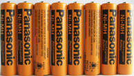 8 Pack Panasonic NiMH AAA Rechargeable Battery for Cordless Phones
