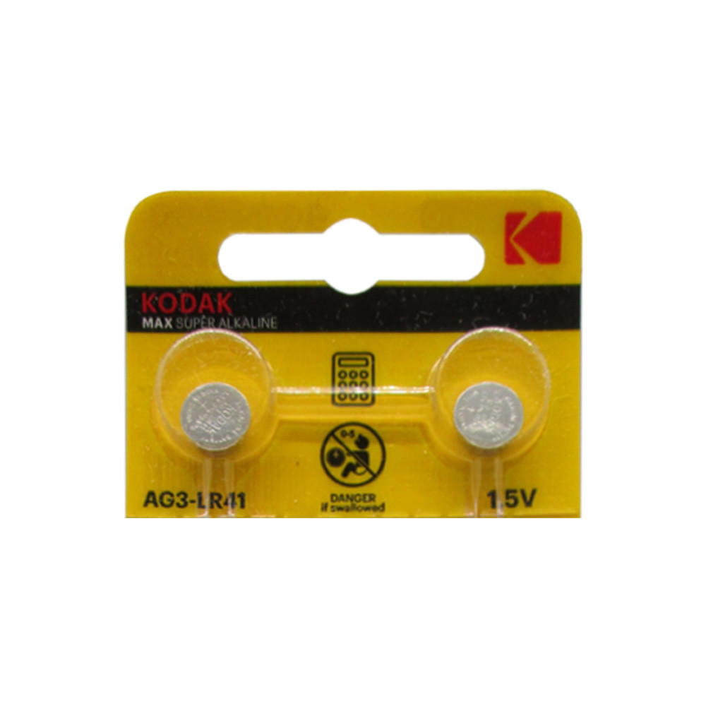 2PCS Kodak AG3 LR41 1.5V Alkaline Button Coin Cells Watch Battery US 