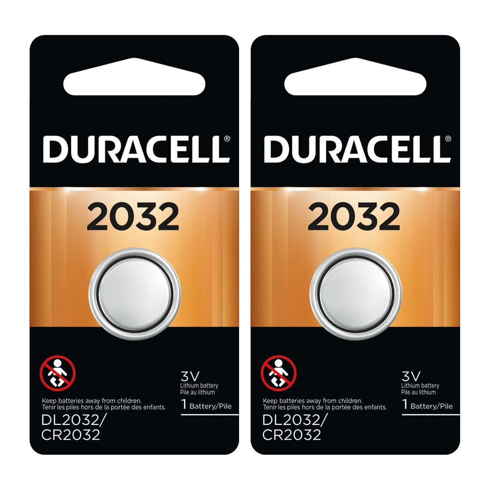 Duracell CR2032 Lithium 3V Coin Cell Battery DL2032 KL2032 (2 pk