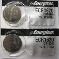 2 pcs Energizer CR1620 ECR1620 CR 1620 3v Batteries