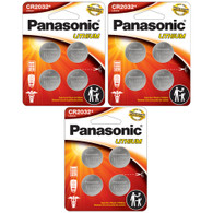 Panasonic CR2032 Battery Lithium cr-2032 3V Coin Cell pack of 12 batteries (2 pks. of 6)