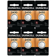 Duracell Duralock DL CR2430 3V Lithium Watch/Electronic Coin Cell Battery - 6 Pieces Retail Card
