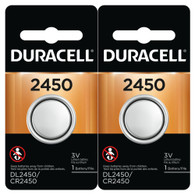 Duracell DL2450 (CR2450) 3V Lithium Batteries. Two Packages - 2 battery each package.