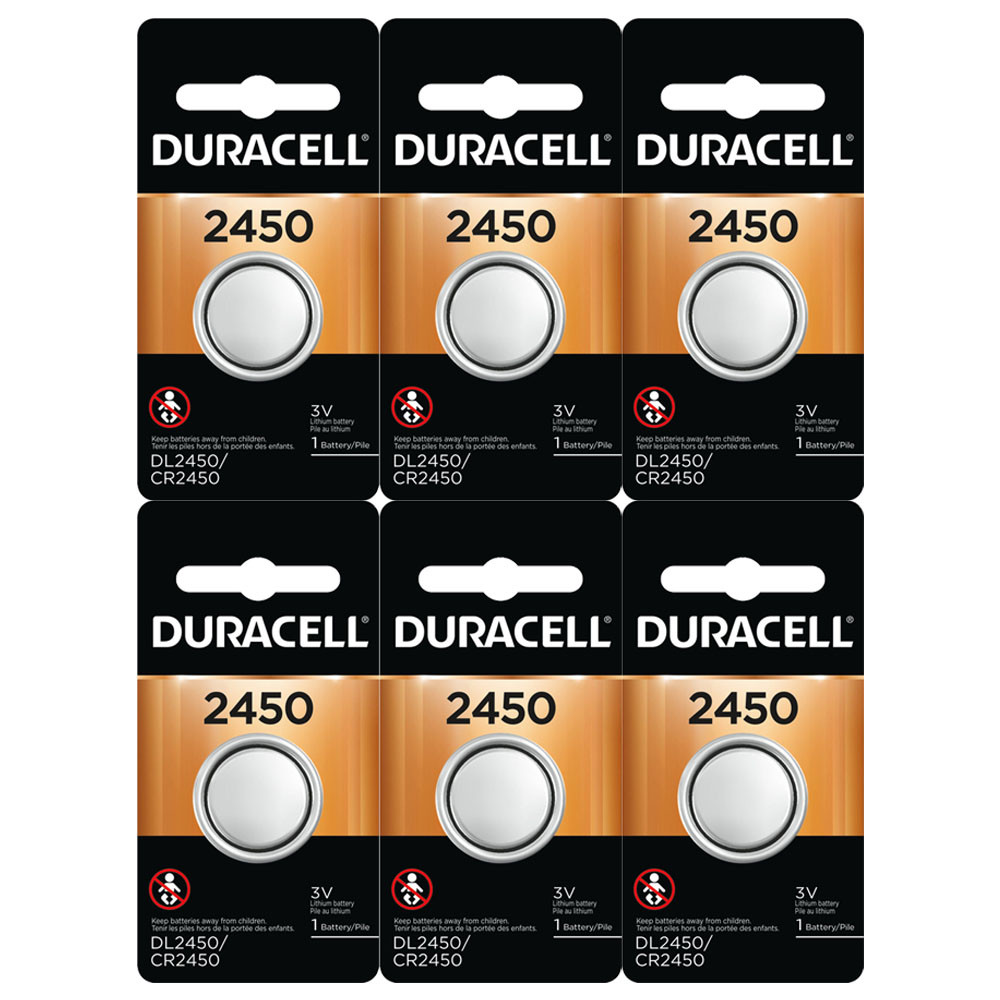 Duracell - 2450 3V Lithium Coin Battery - long lasting battery - (Pack of  6) 