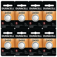 Duracell Size CR2450, Lithium, Button & Coin Cell Battery 8 Pack