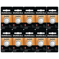 Duracell 3V 2450 Lithium Battery Pack of 10