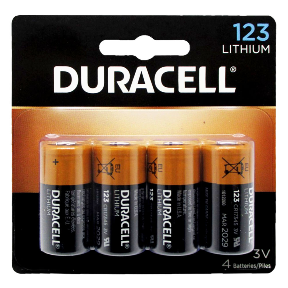 inden for ovn liner Duracell Ultra DL123A CR123A 1470mAh 3V Lithium (LiMNO2) Button Top Photo  Battery 4PCS (packaging may vary) - TheBatterySupplier.Com