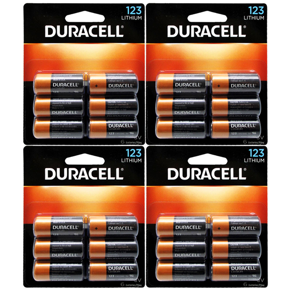 samtale tommelfinger koks Duracell Lithium Batteries CR123 (4 X 6) 24 pk (packaging may vary) -  TheBatterySupplier.Com
