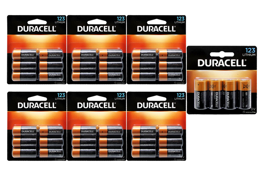 40 Duracell CR123A CR17345 DL123A 123A CR123 3V Ultra Lithium Batteries Exp2024 (Packaging May Vary)