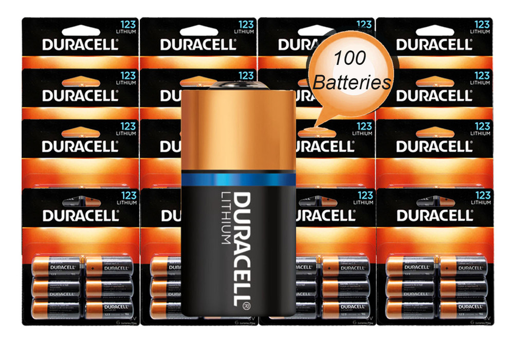 bevæge sig Anonym dybde Duracell Ultra DL123A Lithium CR123A 3V Photo Lithium Batteries 100 Pcs in  Original Packaging (packaging may vary) - TheBatterySupplier.Com