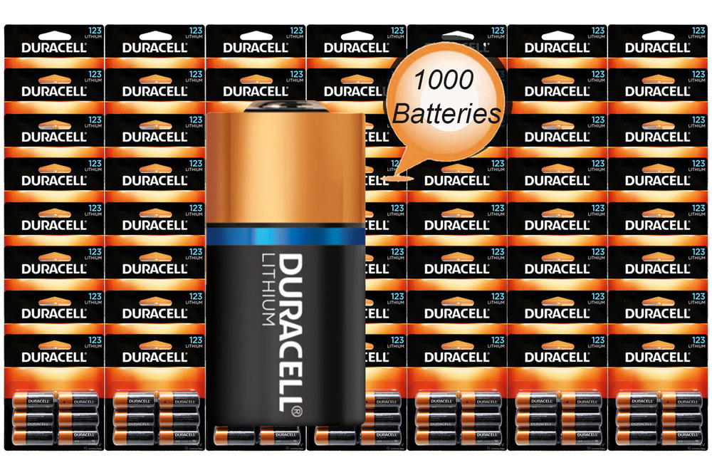 Duracell DL123A Ultra Lithium Batteries CR123A 1000 Wholesale Pack (Packaging May Vary)