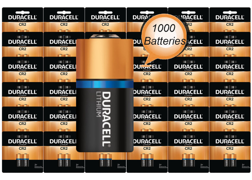Duracell CR2 3V Ultra Lithium Photo Size Battery 1000 Wholesale Pack 