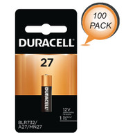 27 DURACELL 12V Alkaline Battery 8LR732, A27, MN27, A27BP, G27A, L828 100 Pack