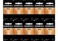 Duracell 1.5 Volt LR44/76APX/76A Alkaline Battery Pack of 10