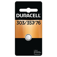Duracell - 303/357/76 Silver Oxide Button Battery - long lasting battery - 1 count