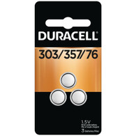 Duracell - 303/357 Silver Oxide Button Battery - long lasting battery, 3 Count (Pack of 1)