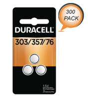 Duracell Silver Oxide 303/357/76 1.5 volt Electronic/Watch Battery - Pack of 300