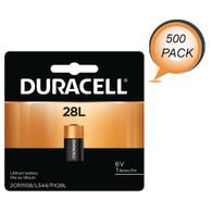 DURACELL 6 volt Lithium Electronics Camera BATTERY 28L, 2CR11108, L544, PX28L (500 Wholesale Pack)