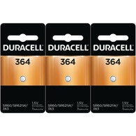 Duracell Silver Oxide Battery, 364, 1.5v - 3 ct